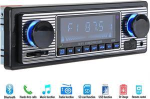Car Radio Bluetooth Player Hands-Free Vehicle Car MP3 Player,Single Din Car Stereo with Bluetooth Support Hands-Free,FM Radio,SD Card,USB,Music Function,TF,MP3,AUX with Wireless Remote Control