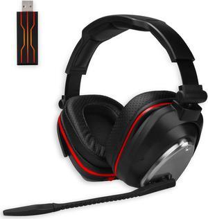 Wireless Gaming Headset for PS5 PS4 Nintendo Switch PC Laptop,Wireless Headphone Earphone Over Ear 2.4GHz USB Connection Gaming Earbuds with 7.1 Surround Sound & Detachable Microphone