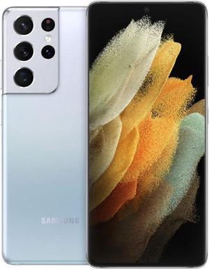 Refurbished Samsung Galaxy S21 Ultra 5G G998U (Fully Unlocked) 128GB Phantom Silver (Grade A+)