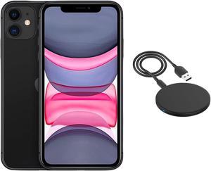 Refurbished Apple iPhone 11 A2111 Fully Unlocked 64GB Black Grade A w Wireless Charger