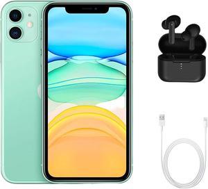 Refurbished Apple iPhone 11 A2111 Fully Unlocked 64GB Green Grade A w Wireless Earbuds