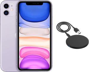 Refurbished Apple iPhone 11 A2111 Fully Unlocked 64GB Purple Grade A w Wireless Charger