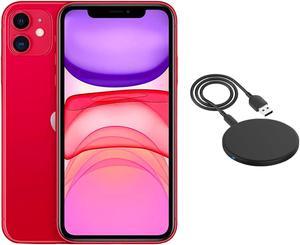 Refurbished Apple iPhone 11 A2111 Fully Unlocked 64GB Red Grade B w Wireless Charger