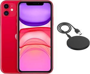 Refurbished Apple iPhone 11 A2111 Fully Unlocked 64GB Red Grade C w Wireless Charger