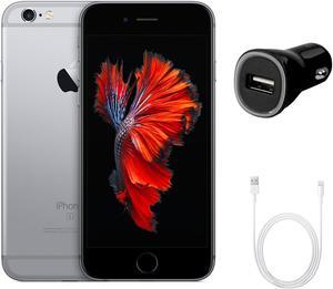 Refurbished Apple iPhone 6s A1633 Fully Unlocked 16GB Space Gray Grade A w Fast Car Charger