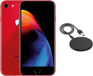 Apple iPhone 8 A1863 (Fully Unlocked) 64GB Red (Grade A) w/ Wireless Charger Apple iPhone 8 A1863 (Fully Unlocked) 64GB Red (Grade A) w/ Wireless Charger