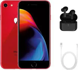 Apple iPhone 8 A1863 (Fully Unlocked) 64GB Red (Grade A) w/ Wireless Earbuds Apple iPhone 8 A1863 (Fully Unlocked) 64GB Red (Grade A) w/ Wireless Earbuds