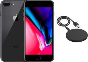 Refurbished Apple iPhone 8 Plus A1864 Fully Unlocked 256GB Space Gray Grade A w Wireless Charger