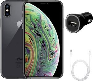 Refurbished Apple iPhone XS Max A1921 Fully Unlocked 256GB Space Gray Grade A w Fast Car Charger