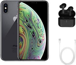Refurbished Apple iPhone XS Max A1921 Fully Unlocked 256GB Space Gray Grade A w Wireless Earbuds