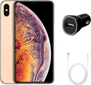 Refurbished Apple iPhone XS Max A1921 Fully Unlocked 512GB Gold Grade A w Fast Car Charger