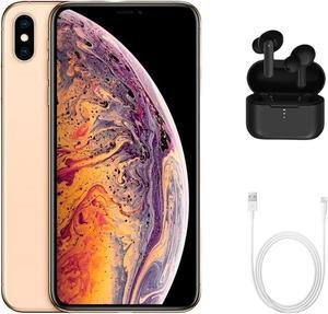 Refurbished Apple iPhone XS Max A1921 Fully Unlocked 512GB Gold Grade A w Wireless Earbuds