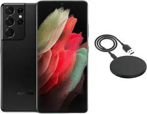 Samsung Galaxy S21 Ultra 5G G998U (Fully Unlocked) 128GB Phantom Black (Grade A) w/ Wireless Charger Samsung Galaxy S21 Ultra 5G G998U (Fully Unlocked) 128GB Phantom Black (Grade A) w/ Wireless Charger