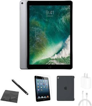 Apple iPad Pro 12.9 (1st Gen) A1652 (WiFi + Cellular Unlocked) 128GB Space Gray Bundle w/ Case, Tempered Glass, Stylus, Charger