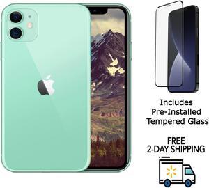 Apple iPhone 11 A2111 (Fully Unlocked) 64GB Green (Grade A) w/ Pre-Installed Tempered Glass