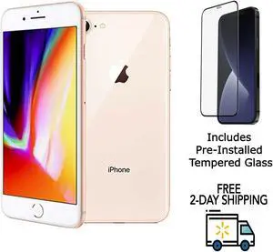 Apple iPhone 8 A1905 (T-Mobile Only) 64GB Gold (Grade A+) w/ Pre-Installed Tempered Glass Apple iPhone 8 A1905 (T-Mobile Only) 64GB Gold (Grade A+) w/ Pre-Installed Tempered Glass