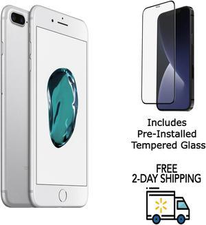Refurbished Apple iPhone 7 Plus A1661 Fully Unlocked 256GB Silver Grade C w PreInstalled Tempered Glass