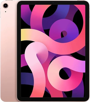 Refurbished Apple iPad Air 4 A2324 (WiFi + Cellular Unlocked) 256GB Rose Gold (Grade A) w/ Pre-Installed Tempered Glass