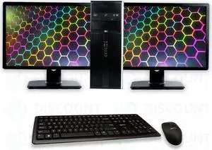 HP Desktop Computer 16GB 500GB HD LCD Monitor WIFI SSD 512GB Windows 10 PC DVD