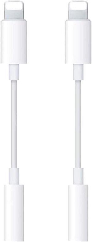 [Apple MFi Certified] 2 Pack for iPhone Headphone Jack Adapter Lightning to 3.5mm Headphone Aux Audio Adapter for iPhone Dongle Cable Compatible with iPhone 12 11 Xs MAX XR X 8 7 iPad iPod