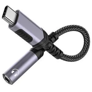 USB C to 3.5mm Audio Headphones Adapter for Samsung S26 S25 S24 S23 S22 S21 S20 Plus for Galaxy Note 20 Ultra, DAC Type C to Aux Earphones Dongle for iPhone 17 17e Air 16 16e 15 Pro Max Grey USB C to 3.5mm Audio Headphones Adapter for Samsung S26 S25 S24 S23 S22 S21 S20 Plus for Galaxy Note 20 Ultra, DAC Type C to Aux Earphones Dongle for iPhone 17 17e Air 16 16e 15 Pro Max Grey