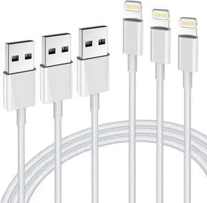 _Mega Brand iPhone Charger 3Pack Apple MFi Certified, Lightning Cable 6FT Compatible with iPhone 12 Mini Pro Max SE 11 Xs Max XR X 8 7 6 Plus 5S iPad Pro Airpods