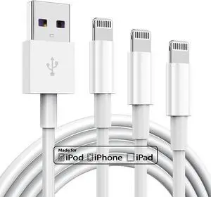 3 Pack Apple MFi Certified iPhone Charger Cable 10ft, Lightning to USB Cord, 2.4A Fast Charging,Apple Phone Long Chargers for iPhone 12/11/11Pro/11Max/ X/XS/XR/XS Max/8/7/6 3 Pack Apple MFi Certified iPhone Charger Cable 10ft, Lightning to USB Cord, 2.4A Fast Charging,Apple Phone Long Chargers for iPhone 12/11/11Pro/11Max/ X/XS/XR/XS Max/8/7/6