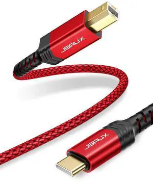 USB B to USB C Cable 10ft, USB C Printer Cable Compatible with MacBook Pro, HP, Epson, Canon, Brother, Lexmark, Xerox Printers and Scanner-Red USB B to USB C Cable 10ft, USB C Printer Cable Compatible with MacBook Pro, HP, Epson, Canon, Brother, Lexmark, Xerox Printers and Scanner-Red