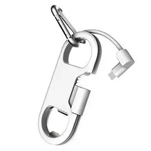 iPhone Charge Lightning Cable + Keychain + Bottle Opener + Aluminum Carabiner,Portable Multifunction Keychain Bottle Opener USB Charging Cord Short Cable for iPhone X/8/7/6S,Gift for Men Women(White) iPhone Charge Lightning Cable + Keychain + Bottle Opener + Aluminum Carabiner,Portable Multifunction Keychain Bottle Opener USB Charging Cord Short Cable for iPhone X/8/7/6S,Gift for Men Women(White)