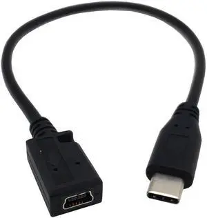 BUCIER USB C to Mini USB Cable, USB-C Type C Male to Mini USB Female Adapter Converter Charging Cable for MacBook Pro, Laptop, Android Devices(Only for Charging) (TypeC M to Mini F)