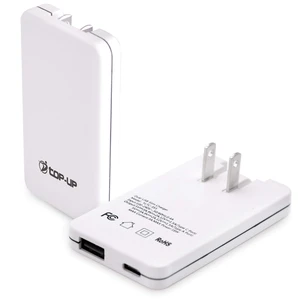 TOP-UP Flat USB Wall Plug 18W, Slim Dual Port USB C Charger Block | Flat USB Wall Charger, Thin USB Wall Plug, Foldable 90 Degree Type C Plug, iPhone 17 Charger, iPhone 18 Pro, iPad TOP-UP Flat USB Wall Plug 18W, Slim Dual Port USB C Charger Block | Flat USB Wall Charger, Thin USB Wall Plug, Foldable 90 Degree Type C Plug, iPhone 17 Charger, iPhone 18 Pro, iPad