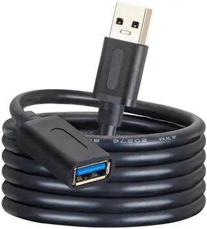 USB 3.0 Extension Cable 15Ft,USB 3.0 Repeater USB Male to Female Lead with Signal Amplification Active Cord for Printers,Keyboards, Game Console, loudspeakers, scanners, displays, headsets