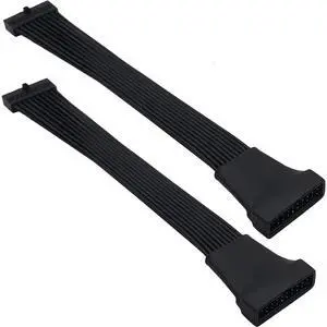 Vszerda Small Mini USB 3.0 19/20 Pin Internal Low Profile Extension Header Adapter Cable for Motherboard 6 inches (2 Pack) Vszerda Small Mini USB 3.0 19/20 Pin Internal Low Profile Extension Header Adapter Cable for Motherboard 6 inches (2 Pack)