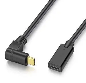 Vszerda Quick Charge USB Type C 3.1 10Gbps Up or Down Angle 90 Degree Male to USB Type C Female 3 AMP Sync and Charging Cable Cord Wire Adapter Convertor Extension Cable 1FT (Right Angle M to F) Vszerda Quick Charge USB Type C 3.1 10Gbps Up or Down Angle 90 Degree Male to USB Type C Female 3 AMP Sync and Charging Cable Cord Wire Adapter Convertor Extension Cable 1FT (Right Angle M to F)