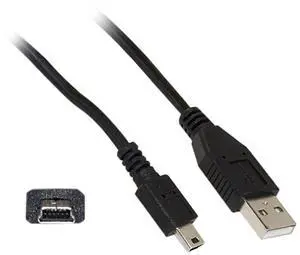 CableWholesale 1.5 feet Digital Video Camera USB Cable, USB Type A to Mini B, Black CableWholesale 1.5 feet Digital Video Camera USB Cable, USB Type A to Mini B, Black