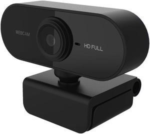 PC Webcam 1080P Full HD Webcam USB Desktop & Laptop Webcam Live Streaming Webcam with Microphone Widescreen HD Video Webcam 90-Degree Extended View for Video Calling (HD Webcam) Black