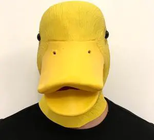 Halloween funny costume props latex headdress novelty party little yellow duck mask cosplay dance party mask