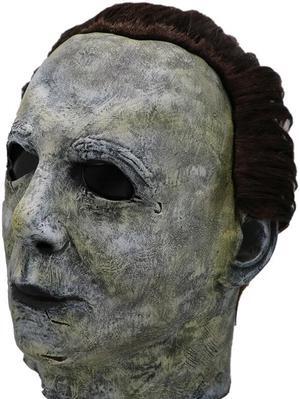 Halloween party McMair mask headdress movie moonlight light flustered little white face horror latex mask devil headdress