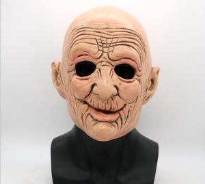 Halloween fancy dress ball show old man old woman mask funny party mask headdress