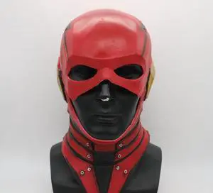 Justice League Cos Barry Allen Flash Mask Headgear Halloween Headgear Latex Mask Party Event Props