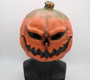 Halloween pumpkin mask headgear horror funny mask latex ball costume acting as ornaments cos ghost festival