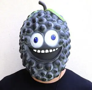 Fruit Mask Durian Pitaya Grape Pineapple Mask Halloween Latex Headgear Party Funny Latex Mask Headgear