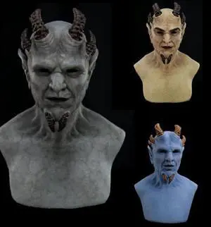 Proud Sin Hexagon Devil Mask Halloween Party Dark Bible King of Lies Hexagon Devil Mask Funny Show Horror Mask Headdress