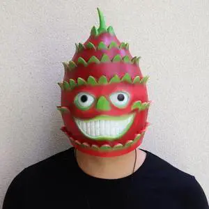Fruit Mask Durian Pitaya Grape Pineapple Mask Halloween Latex Headgear Party Funny Latex Mask Headgear