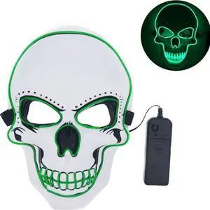 Halloween LED luminous mask, LED scary skull mask, scary role-playing mask, suitable for holiday party costumes