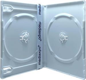 25 PREMIUM STANDARD Solid White Color Double DVD Cases (100% New Material)