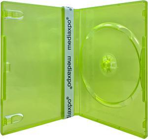 100 STANDARD Clear Green Color Single DVD Cases