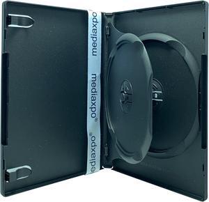 100 STANDARD Black Double DVD Cases with Inner Flap