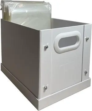 1 CheckOutStore White Stamp & Die Craft Storage Pocket Box - Large