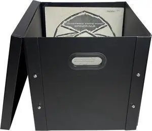 1 CheckOutStore Black 12" LP Vinyl Record 33 RPM Storage Box 1 CheckOutStore Black 12" LP Vinyl Record 33 RPM Storage Box